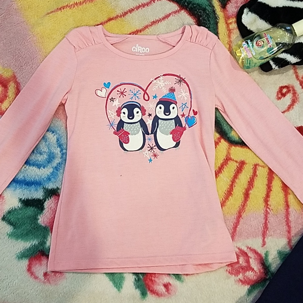 girl pink top